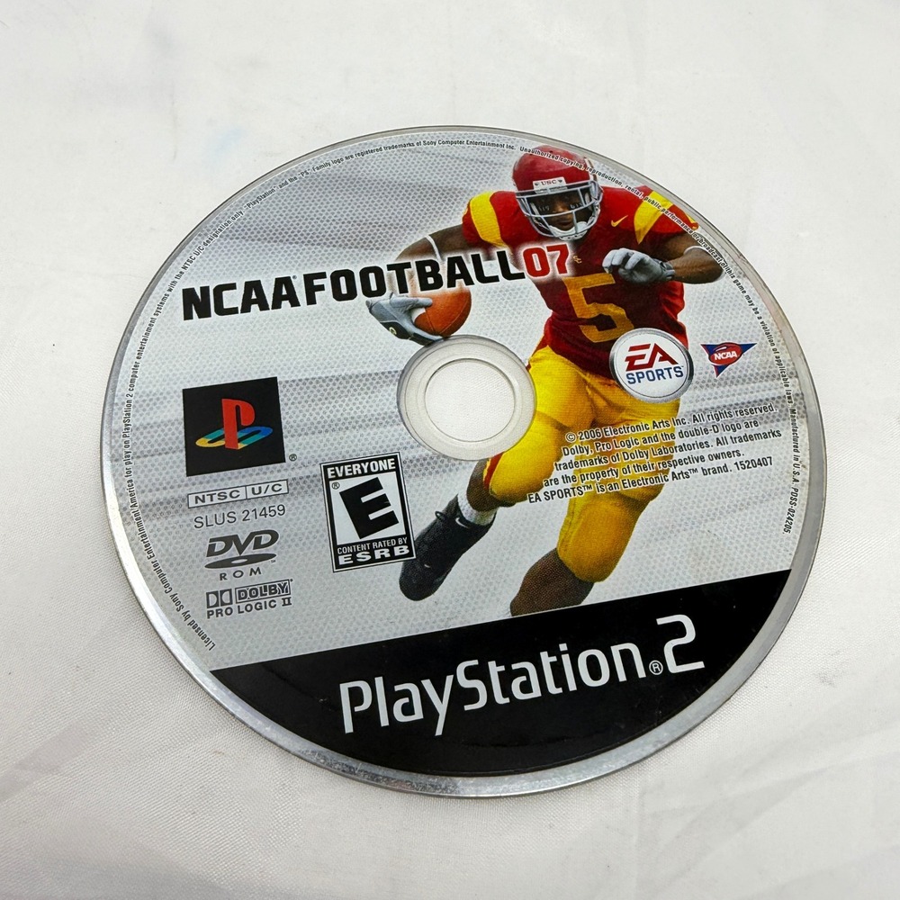 NCAA Football 07 Sony PlayStation 2 PS2 EA Sports Reggie Bush SLUS 21459 Disc